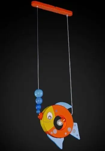 Детский подвесной светильник с рыбкой 2-3355-1-Color E14