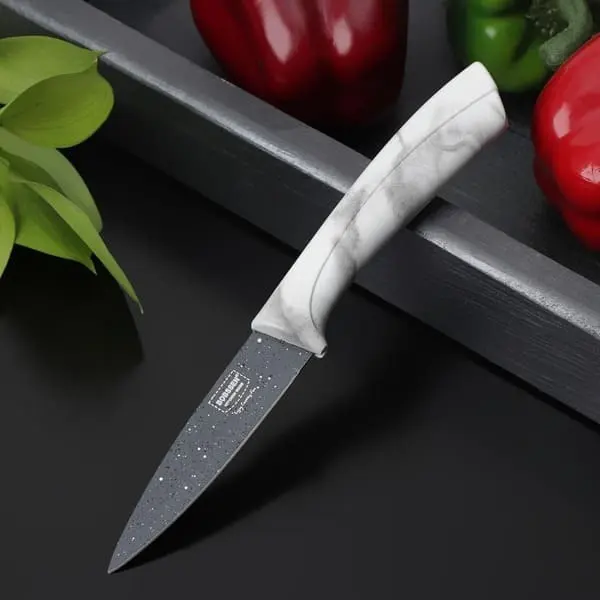 Нож овощной «Мрамор», лезвие 9 см, 6964590
