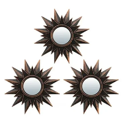 Фото для Комплект декоративных зеркал QWERTY Лилль, бронза, 3 шт, диаметр 8 см 74050