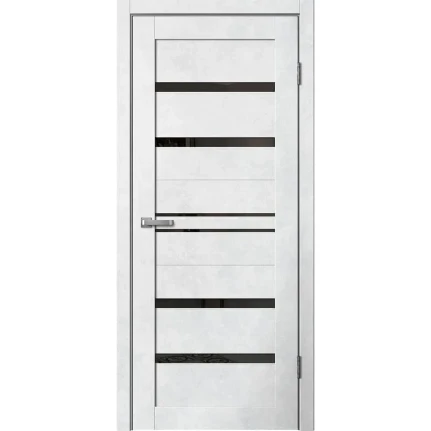 Фото для Дверь межкомнатная 700х2000 B01 стекло черное Бетон светлый