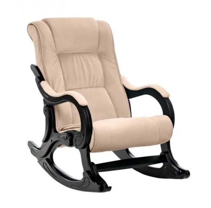 Кресло-качалка Модель 77 Венге ткань v18 бежевый