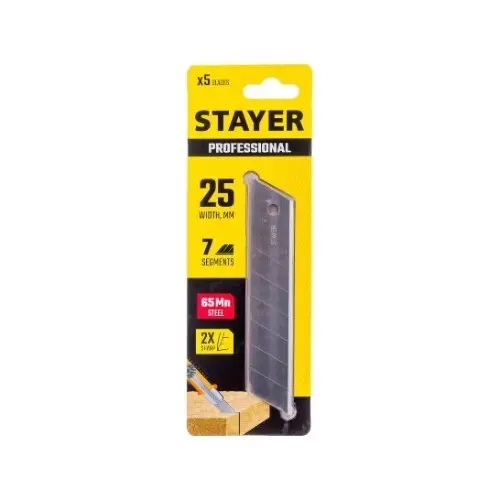 Сегментированные лезвия STAYER 25 мм, 5 шт. 09179-S5