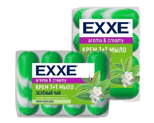 Туалетное крем-мыло "EXXE" 1+1 4шт х 90г в ассортименте