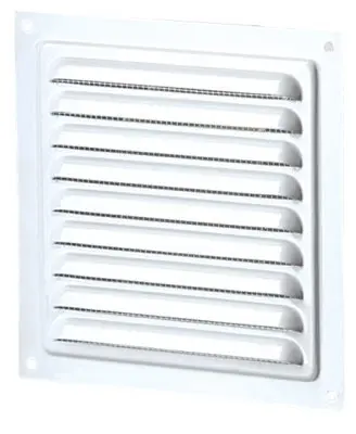 Решетка вентиляционная с сеткой Vents МВМ 200с белая металл