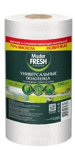 Универсальные полотенца Master FRESH в рулоне 21х25 см/100 шт