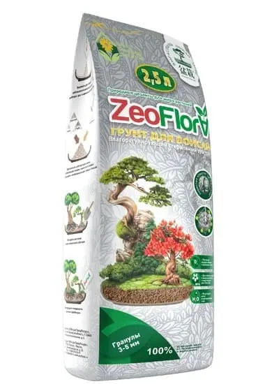 Влагорегулирующий грунт для выращивания бонсай "ZeoFlora" 2.5 л