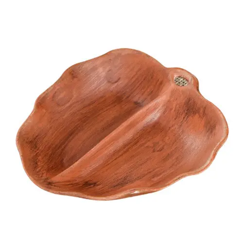 Менажница "Берёзовый листочек", 2 ячейки, гладкая, красная глина, 1378383