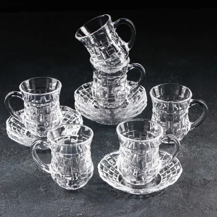 Фото для Набор чайный из стекла «Султан»: 6 чашек 128 мл, 6 блюдец d=12 см