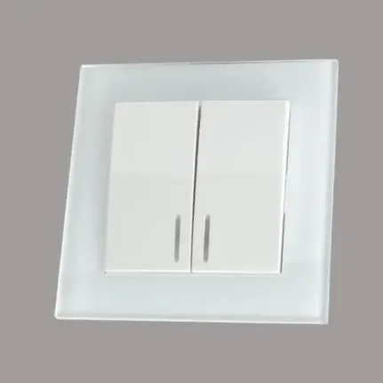 Фото для Выключатель 2-клавишный c индикатором, STEKKER, GLS10-7002-01, 250В, 10А, серия Катрин, белый 39163