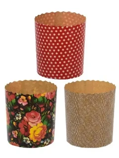 Фото для Форма для кулича Marmiton Пасхальный 7х8,5 см 3 шт, 11367