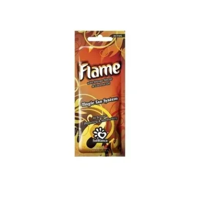 Крем д/солярия "Flame" Tingle" 4х bronzer 15мл (нектар манго) 8817