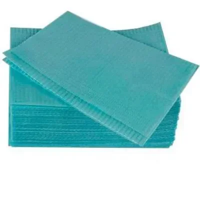 Салфетки для пациентов 3-слойные 33*45 Кристидент Премиум голубые (500шт)