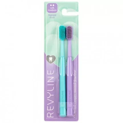 Фото для Revyline SM6000 Duo Набор зубных щеток (зеленая + фиолетовая) арт 7000