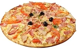Пицца с ветчиной и грибами (500 гр)