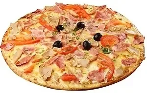 Пицца с ветчиной и грибами (500 гр)
