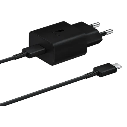 Фото для Зарядное устройство сетевое 1хUSB Samsung EP-T1510 2A (PD) USB-C Samsung черный (EP-T1510XBEGEU) в комплекте дата-кабель Type-C 