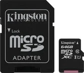 Фото для Карта памяти Micro-SD 64Gb Class 10, Kingston UHS-I Canvas Select up to 80MB/s + адапт (SDCS2/64GB)