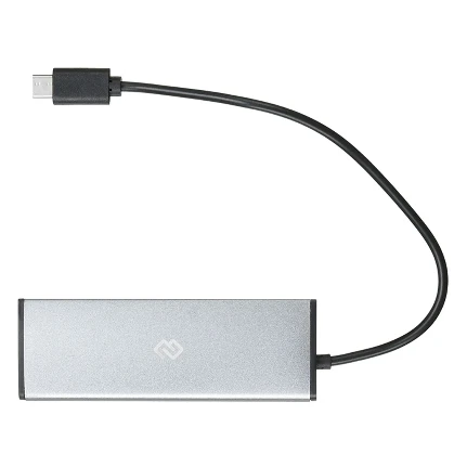 Фото для Концентратор USB-C 4порт Digma HUB-4U2.0-UC-DS 4порт. серебристый