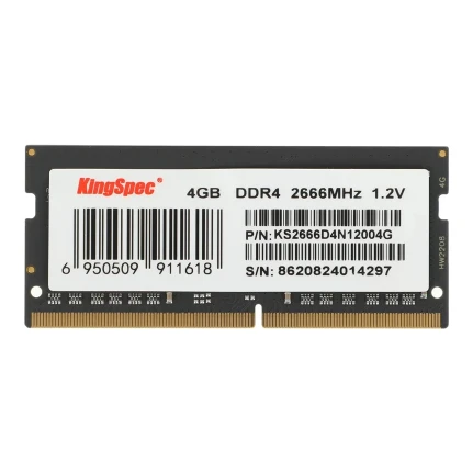 Фото для Память SO-DIMM DDR4 4Gb 2666MHz Kingspec KS2666D4N12004G RTL PC4-21300 SO-DIMM 260-pin 1.35В