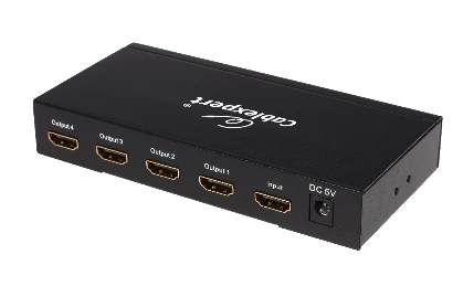 Фото для Разветвитель HDMI Cablexpert DSP-4PH4-02, HD19F/4x19F, 1 компьютер => 4 монитора, Full-HD, 3D, 1.4v, каскадируемый
