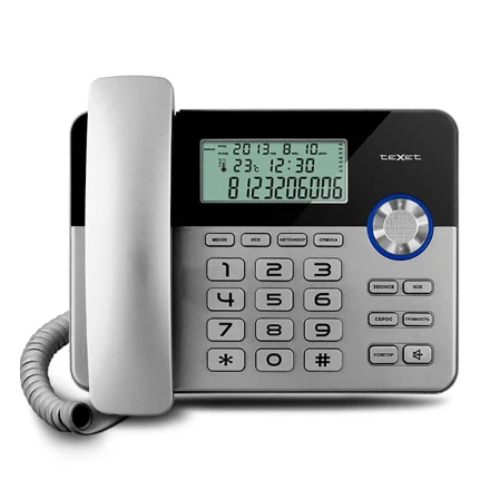 Фото для Телефон teXet TX-259 проводной; установка \x3A настольная; ЖК дисплей \x3A монохромный; спикерфон, телефонная книга \x3A 1 номер