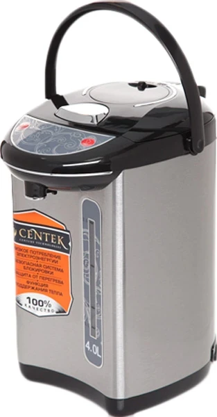 Фото для Поттер Centek CT-1082 объем \x3A 4 л; мощность \x3A кипячение (750 Вт); материал колбы \x3A нерж. сталь; автоотключение при отсу