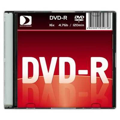 Фото для Диск DVD-R 4.7Gb 16x Data Standard тонкий пластик (13410-DSDRM03S)
