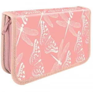 Фото для ПЕНАЛ Б/Н КАРКАСНЫЙ 2С СРЕДНИЙ ПЧЁЛКА ЛАМ КАРТОН ДЛЯ ДЕВОЧЕК 1-ОТД 19*11,5*3СМ 1 МОЛНИЯ АССОРТИ (БАБОЧКИ НА РОЗОВОМ 2023)