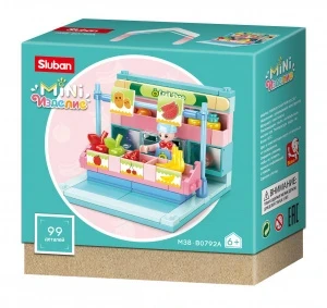 Фото для КОНСТРУКТОР "SLUBAN" ПРОДАВЕЦ ФРУКТОВ МИНИ 99 ЭЛЕМЕНТОВ