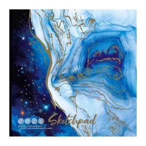 Фото для ЗАПИСНАЯ КН СКЕТЧПАД А5+ 40Л СКЛЕЙКА ФЕНИКС ОФСЕТНАЯ БУМАГА 120Г/М2 МК 170*170ММ ТВЕРД ПОДЛ (63078, Звездное небо)
