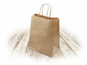 Фото для ПАКЕТ ПОДАРОЧНЫЙ 26*15*35СМ КРАФТ С КРУЧЕННОЙ РУЧКОЙ