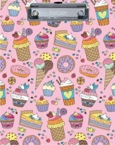 Фото для ДОСКА-ПЛАНШЕТ A5 С ЗАЖИМОМ HATBER "SWEETS"