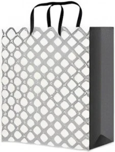 Фото для ПАКЕТ ПОДАРОЧНЫЙ 18*23*8СМ "СЕРЫЕ РОМБЫ"