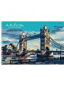 Фото для АЛЬБОМ ДЛЯ РИСОВАНИЯ НА ГРЕБНЕ А4 40Л "ЛОНДОНСКИЙ МОСТ-1"
