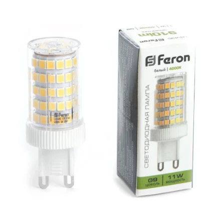 Фото для Лампа светодиодная FERON LB-435 G9 11W 4000K 230V (38150)