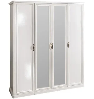 Шкаф "НАТАЛИ" 4-дверный (1+2+1) белый глянец