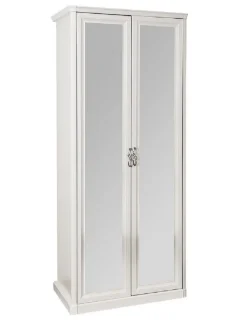 Шкаф "МИШЕЛЬ" 2-дверный с зеркалом белый матовый