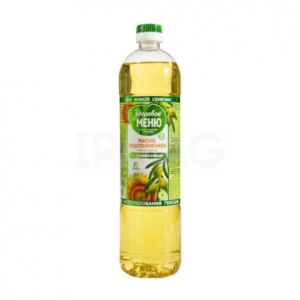 Фото для Масло Здоровое меню 0,9л подсолнечное с добавлением оливкового раф *15