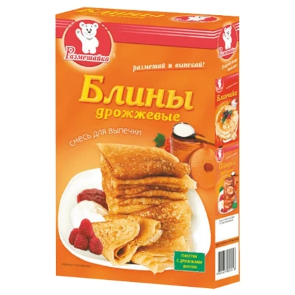 Фото для Смесь д/выпечки блины дрожжевые 250гр Размешайка*20