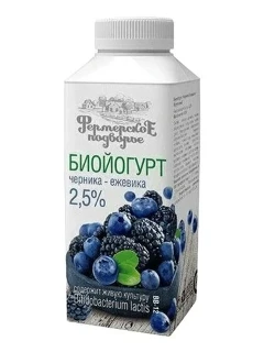 Фото для Биойогурт Черника/ежевика 500гр 2.5% Хладокомбинат БЗМЖ*6