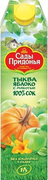 Фото для Сок Сады Придонья 1л яблочно/тыквенный с мякотью*12