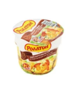 Фото для Пюре картофельное Роллтон 40гр с жареными лисичками и сметаной*24