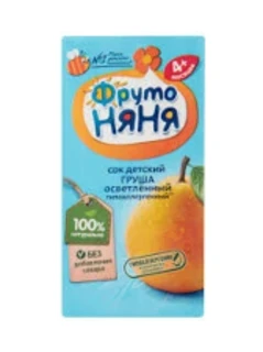 Фото для Сок ФрутоНяня 200мл грушевый осветленный*18