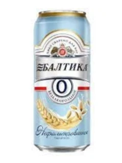 Фото для Пивной напиток Балтика №0 0.45л безалкогольное пшеничное ж/б Россия*24