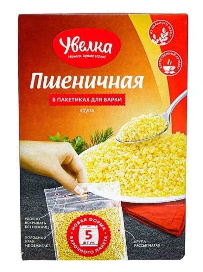 
Крупа Увелка 5*80гр пшеничная *6 915