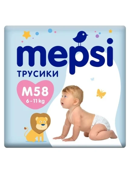 Фото для Подгузники трусики Мепси М 6-11кг 58шт