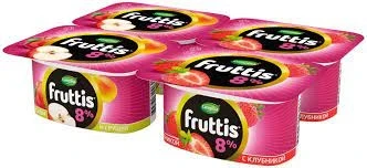 Фото для Продукт йогуртный Фруттис 115гр 8% Клубника/Яблоко/груша БЗМЖ*16