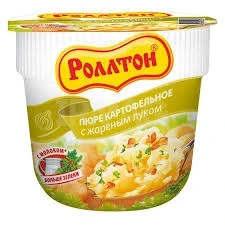 Фото для Пюре картофельное Роллтон 40гр с луком жареным*24