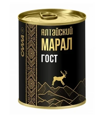 Фото для Марал тушеный в/с Алтайский 338гр ж/б Гост*24