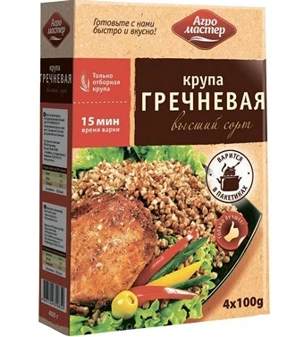 Фото для Крупа АгроМастер 400г гречневая ВП*6/5